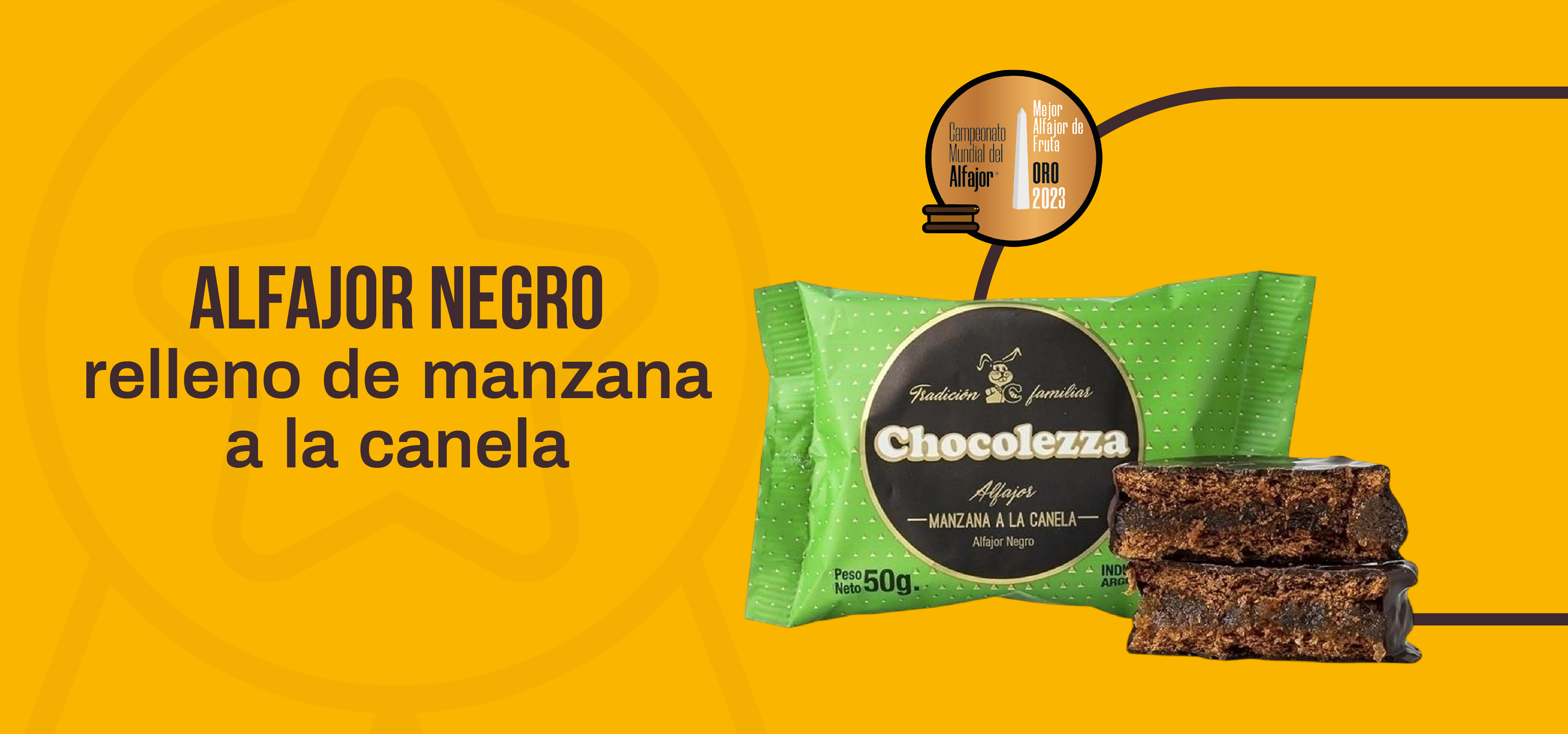 Alfajor Negro manzana